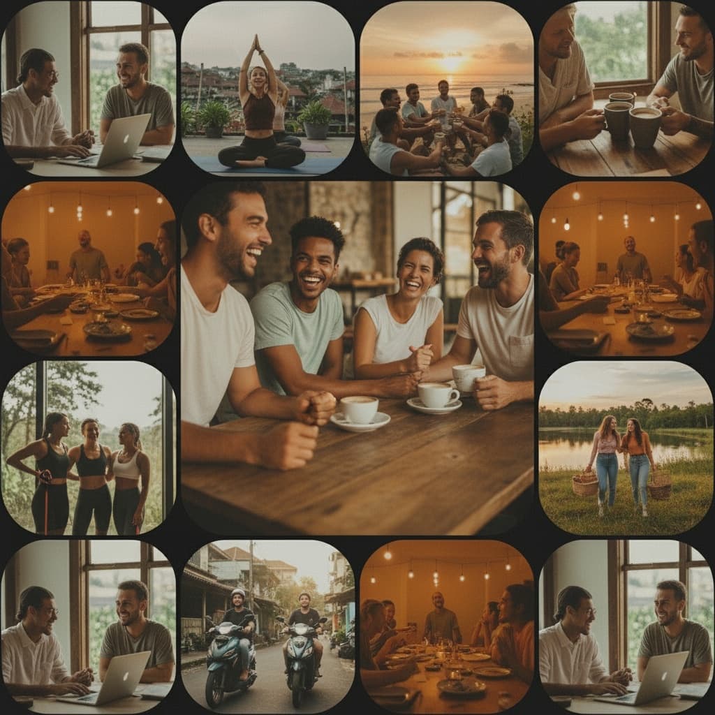 A vibrant community gathering